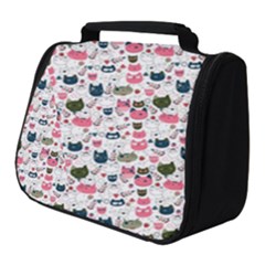 Adorable Seamless Cat Head Pattern01 Full Print Travel Pouch (small) by TastefulDesigns