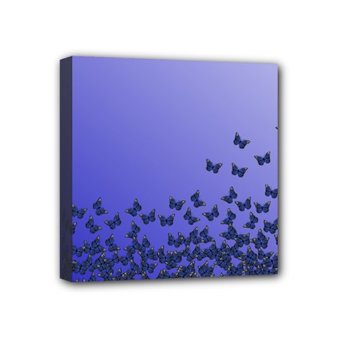 Gradient Butterflies Pattern, Flying Insects Theme Mini Canvas 4  X 4  (stretched) by Casemiro