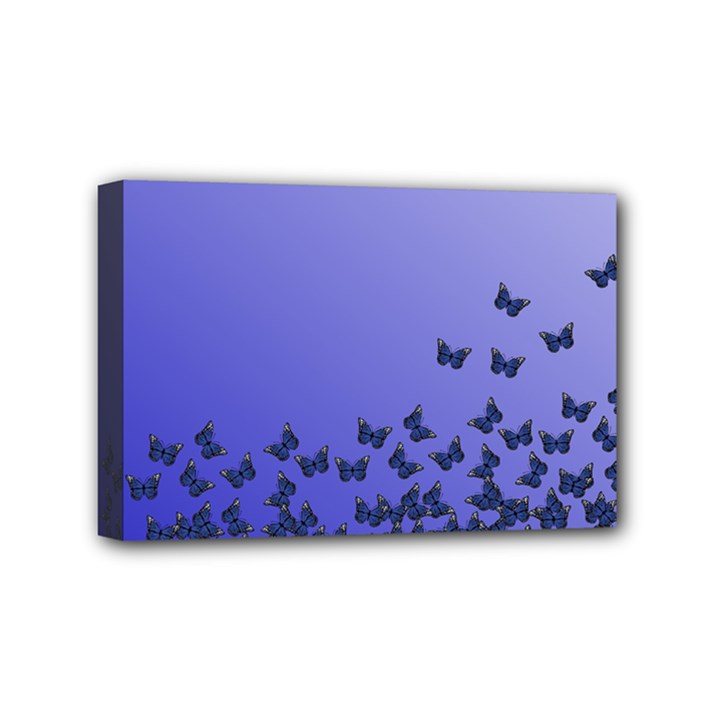 Gradient Butterflies pattern, flying insects theme Mini Canvas 6  x 4  (Stretched)