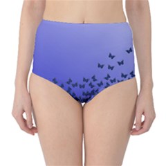 Gradient Butterflies Pattern, Flying Insects Theme Classic High-waist Bikini Bottoms by Casemiro