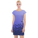 Gradient Butterflies pattern, flying insects theme Cap Sleeve Bodycon Dress View1