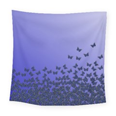 Gradient Butterflies Pattern, Flying Insects Theme Square Tapestry (large) by Casemiro