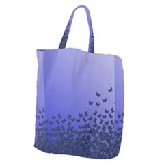 Gradient Butterflies Pattern, Flying Insects Theme Giant Grocery Tote by Casemiro