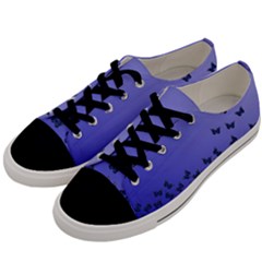 Gradient Butterflies Pattern, Flying Insects Theme Men s Low Top Canvas Sneakers by Casemiro