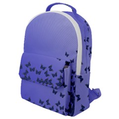 Gradient Butterflies Pattern, Flying Insects Theme Flap Pocket Backpack (small) by Casemiro