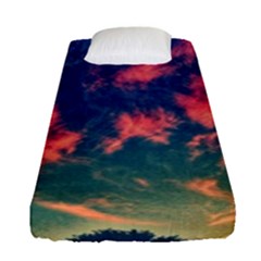  Brushstroke Skies Fitted Sheet (single Size) by okhismakingart