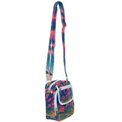  Brushstroke Skies Shoulder Strap Belt Bag by okhismakingart