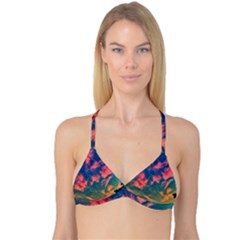  Brushstroke Skies Reversible Tri Bikini Top by okhismakingart