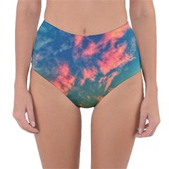  Brushstroke Skies Reversible High-waist Bikini Bottoms by okhismakingart