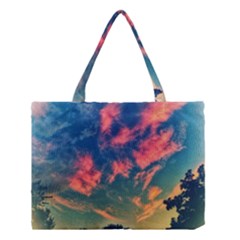  Brushstroke Skies Medium Tote Bag by okhismakingart