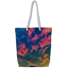  Brushstroke Skies Full Print Rope Handle Tote (small) by okhismakingart