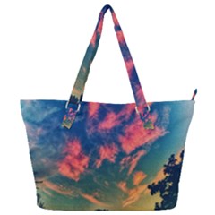  Brushstroke Skies Full Print Shoulder Bag by okhismakingart