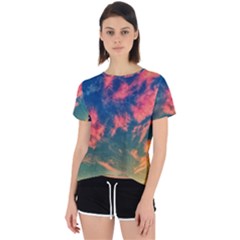  Brushstroke Skies Open Back Sport Tee