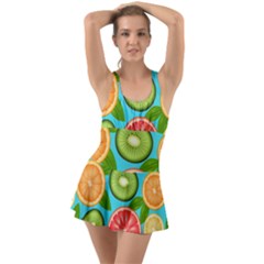 Fruit Love Ruffle Top Dress Swimsuit by designsbymallika