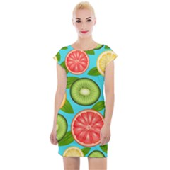 Fruit Love Cap Sleeve Bodycon Dress by designsbymallika