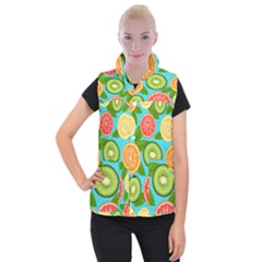 Fruit Love Women s Button Up Vest by designsbymallika