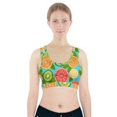 Fruit Love Sports Bra With Pocket by designsbymallika