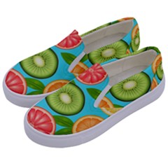 Fruit Love Kids  Canvas Slip Ons by designsbymallika