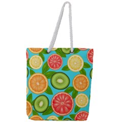 Fruit Love Full Print Rope Handle Tote (large) by designsbymallika