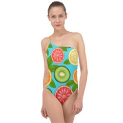 Fruit Love Classic One Shoulder Swimsuit by designsbymallika