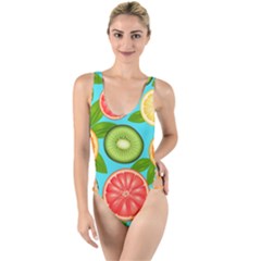 Fruit Love High Leg Strappy Swimsuit by designsbymallika