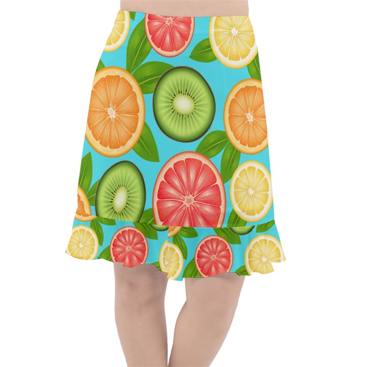 Fruit Love Fishtail Chiffon Skirt