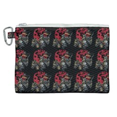 Middle Ages Knight With Morning Star And Horse Canvas Cosmetic Bag (xl) by DinzDas