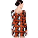  Bull In Comic Style Pattern - Mad Farming Animals Long Sleeve Bodycon Dress View2