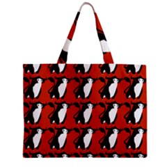  Bull In Comic Style Pattern - Mad Farming Animals Zipper Mini Tote Bag by DinzDas