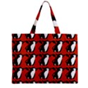  Bull In Comic Style Pattern - Mad Farming Animals Zipper Mini Tote Bag View1