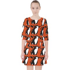  Bull In Comic Style Pattern - Mad Farming Animals Pocket Dress by DinzDas