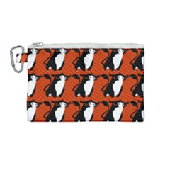  Bull In Comic Style Pattern - Mad Farming Animals Canvas Cosmetic Bag (medium) by DinzDas