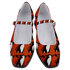  Bull In Comic Style Pattern - Mad Farming Animals Women s Mary Jane Shoes by DinzDas