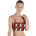  Bull In Comic Style Pattern - Mad Farming Animals Layered Top Bikini Top  View1