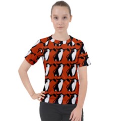  Bull In Comic Style Pattern - Mad Farming Animals Women s Sport Raglan Tee