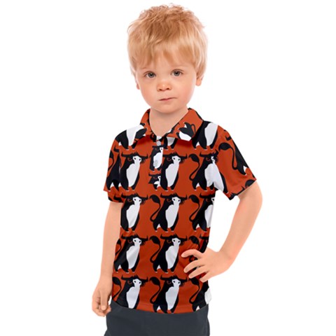  Bull In Comic Style Pattern - Mad Farming Animals Kids  Polo Tee by DinzDas