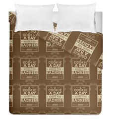 A Cookie A Day Keeps Sadness Away Duvet Cover Double Side (queen Size) by DinzDas