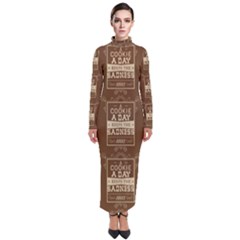 A Cookie A Day Keeps Sadness Away Turtleneck Maxi Dress by DinzDas