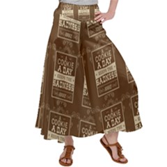 A Cookie A Day Keeps Sadness Away Satin Palazzo Pants by DinzDas