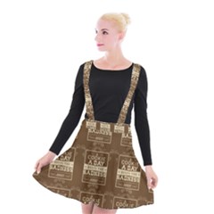 A Cookie A Day Keeps Sadness Away Suspender Skater Skirt by DinzDas