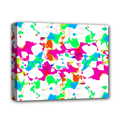 Bright Multicolored Abstract Print Deluxe Canvas 14  X 11  (stretched)