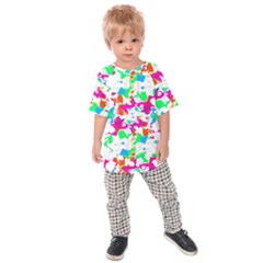 Bright Multicolored Abstract Print Kids  Raglan Tee