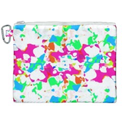 Bright Multicolored Abstract Print Canvas Cosmetic Bag (xxl) by dflcprintsclothing