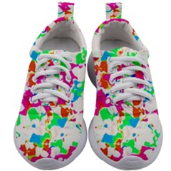 Bright Multicolored Abstract Print Kids Athletic Shoes