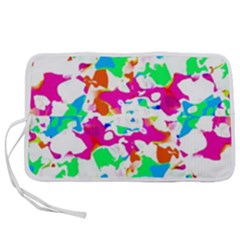 Bright Multicolored Abstract Print Pen Storage Case (m) by dflcprintsclothing