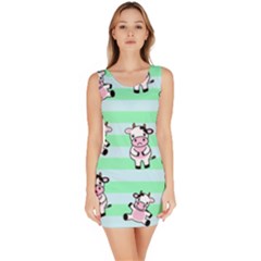 Cow Pattern Bodycon Dress by designsbymallika