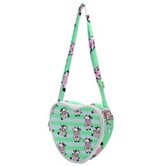 Cow Pattern Heart Shoulder Bag