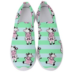 Cow Pattern Men s Slip On Sneakers by designsbymallika