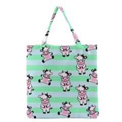 Cow Pattern Grocery Tote Bag by designsbymallika