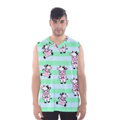 Cow Pattern Men s Basketball Tank Top by designsbymallika